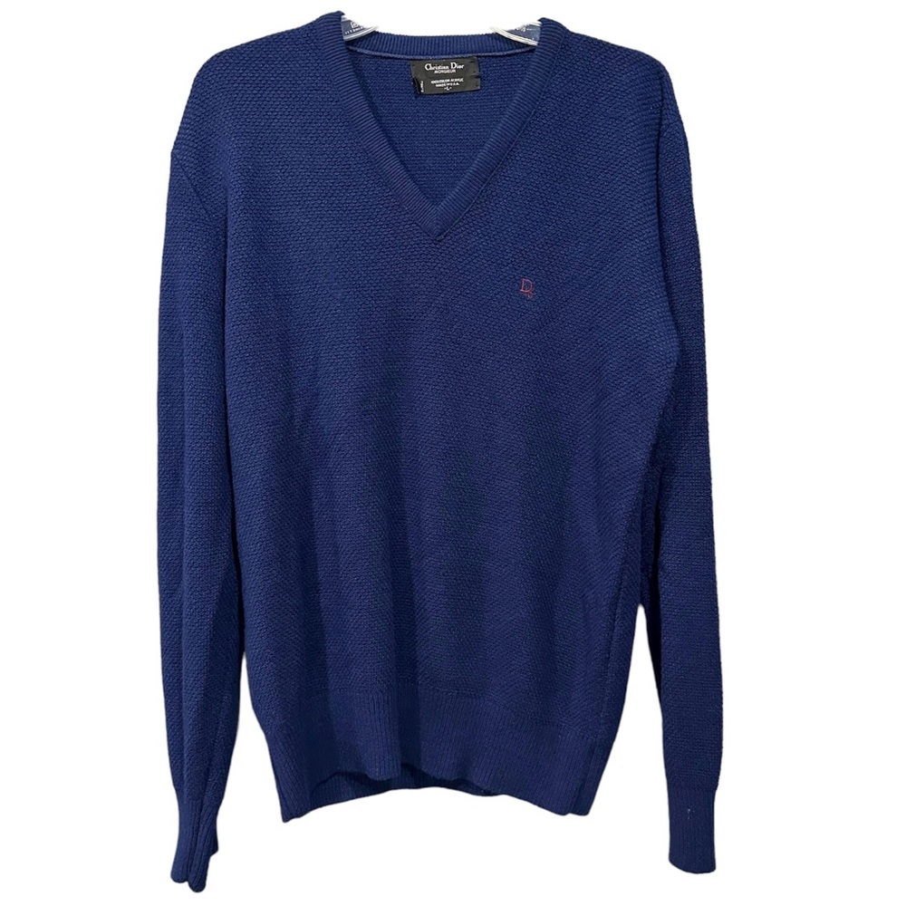 VINTAGE CHRISTIAN DIOR MONSIEUR V-NECK KNIT SWEATER